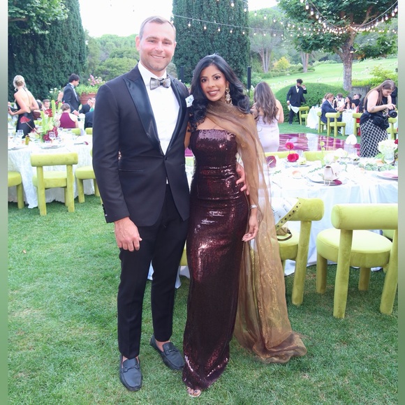 Retrofete Ember Sequin Gown Chocolate Brown - Picture 5 of 6